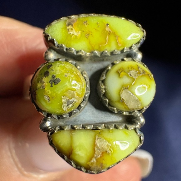 Ring*Palomino Turquoise 925 Sterling Silver Adjustable Sterling Band - Picture 2 of 9